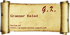 Graeser Keled névjegykártya